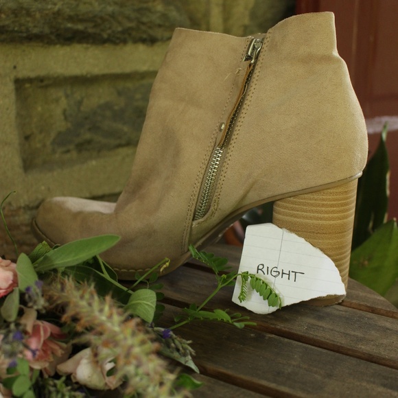 Microsuede Heeled Ankle Bootie - Picture 5 of 11